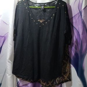 Torrid short sleeve burnout top Size 1